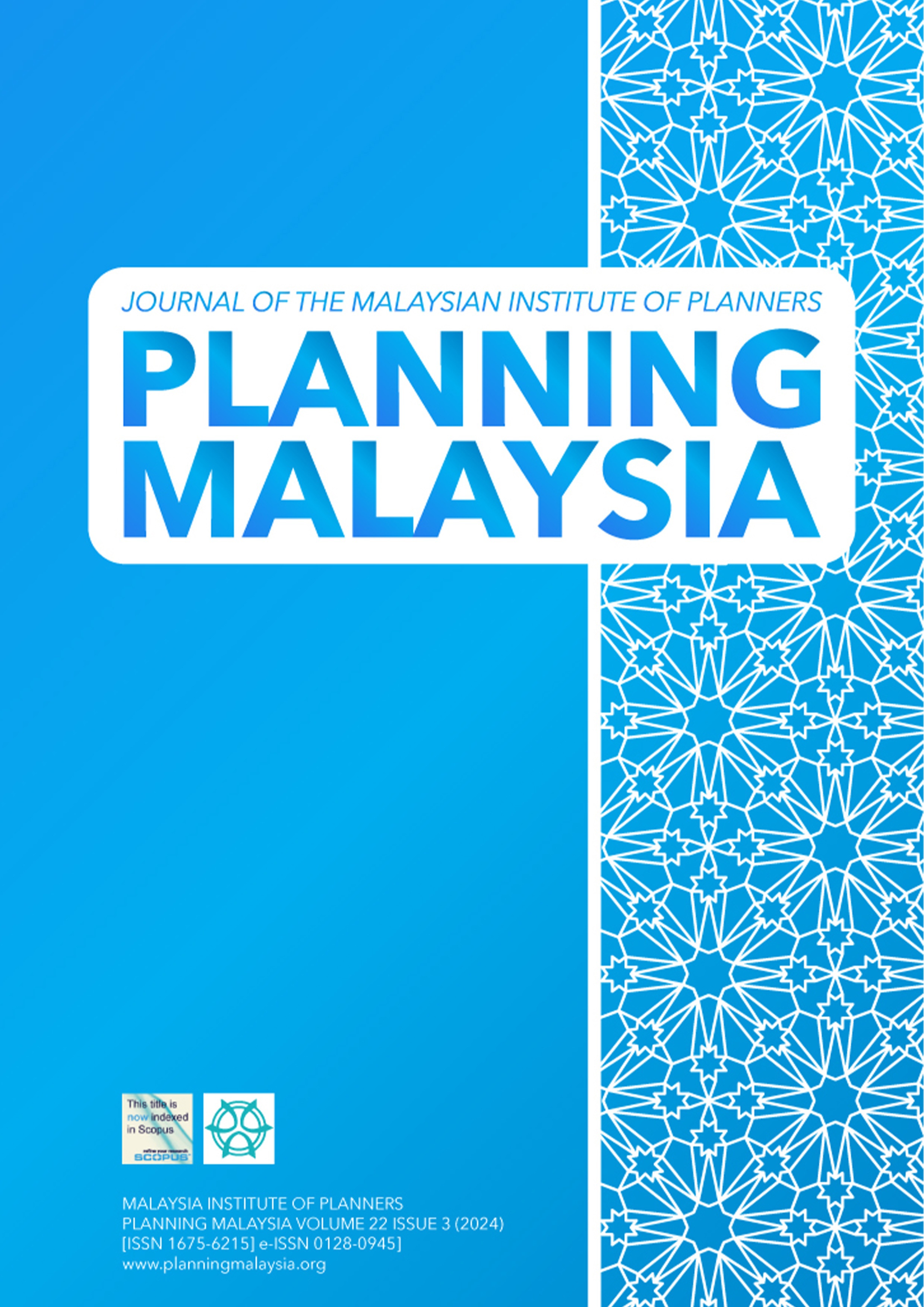 					View Vol. 22 (2024): PLANNING MALAYSIA JOURNAL : Volume 22, Issue 3, 2024
				