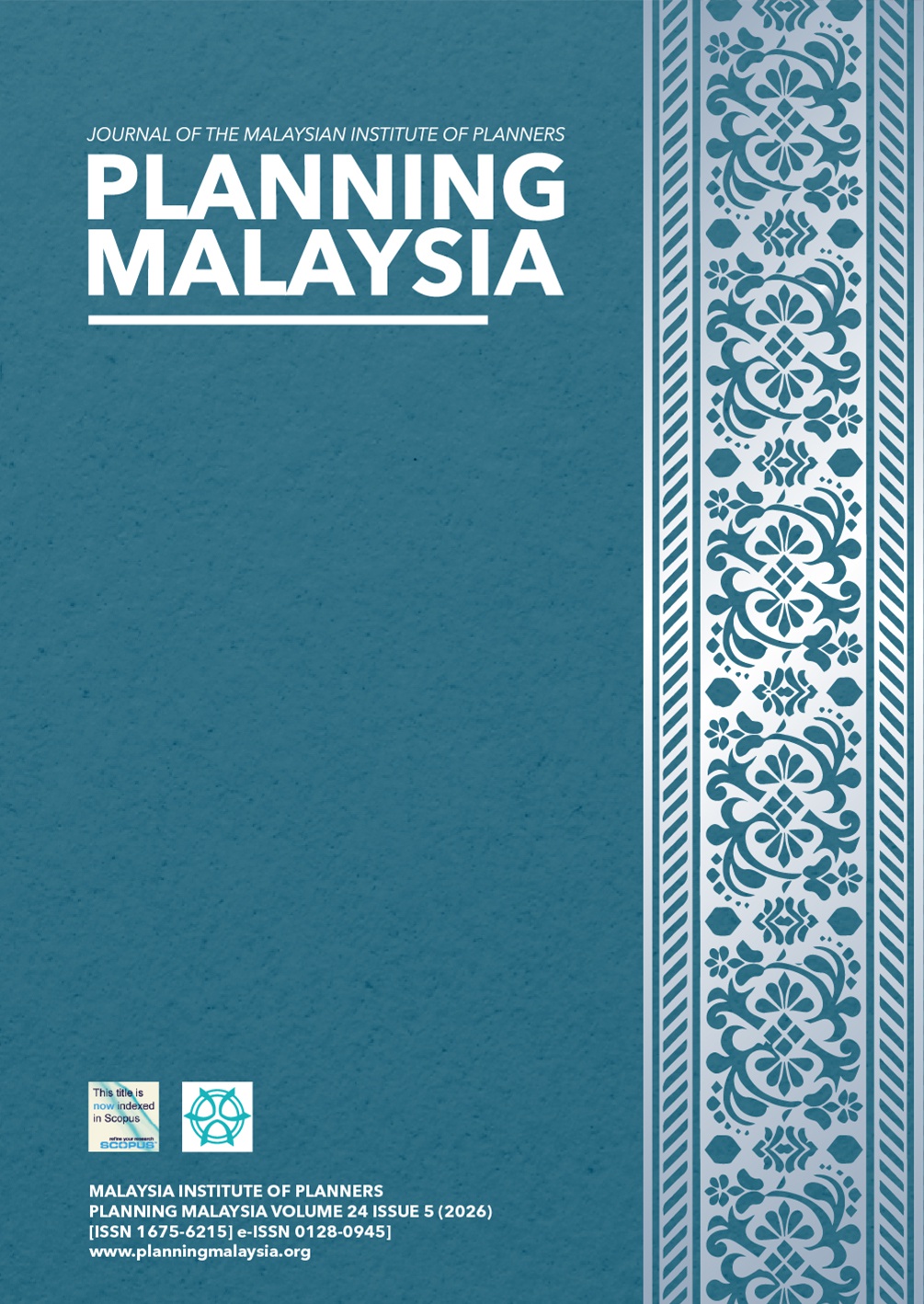 					View Vol. 24 (2026): PLANNING MALAYSIA JOURNAL : Volume 24, Issue 5, 2026
				